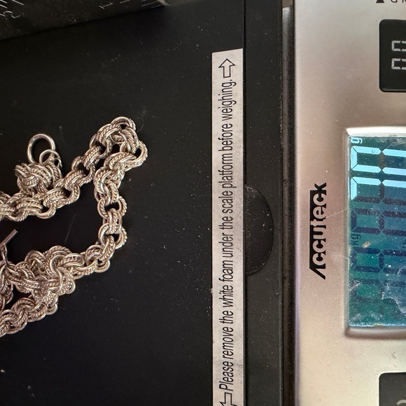 Sterling Silver 925 Triple Row Rolo Necklace Toggle Closure 16.25 Inches 70Grams - Picture 11 of 11